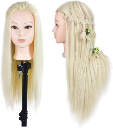 66-71cm Bleach Blonde Mannequin Head with Hair