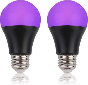 UV LED Black Lights Bulb, 8W (60w Equivalent) A60 E27 Bulb, 385-400nm