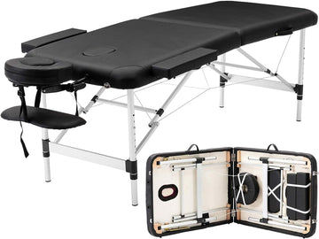 Portable Massage Table Bed 70cm Adjustable 2 Fold