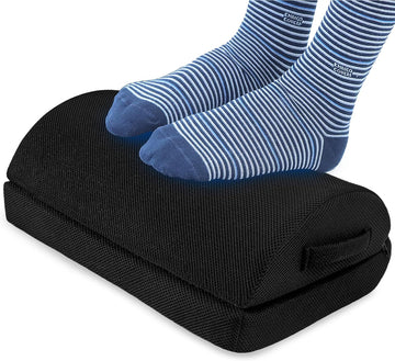 Foot Rest, Height Adjustable Under-Desk Cushion with Washable Cover