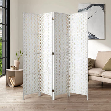 Hand-Woven Rattan Panel Partition Room Dividers