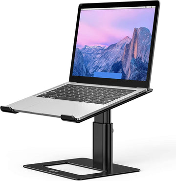 Aluminium Laptop Stand, Ergonomic Adjustable Notebook Stand, Riser Holder Computer Stand for Desk