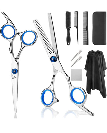 Professional Hair Cutting Scissors 9 PCS Barber Thinning Hairdressing Shears